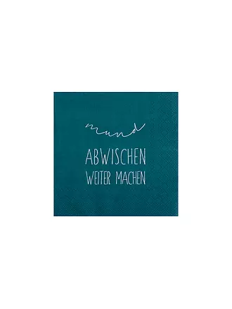 RAEDER | Lunch Servietten 33x33cm MUND ABWISCHEN WEITER MACHEN | 